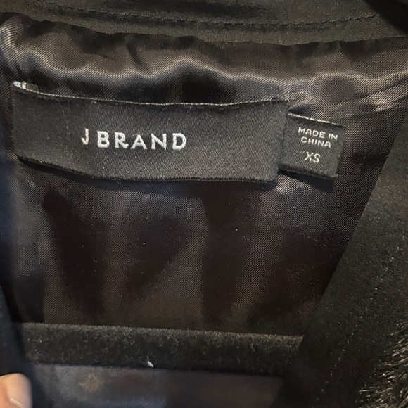 J Brand Black Faux Fur Bomber Jacket - Picture 5 of 16